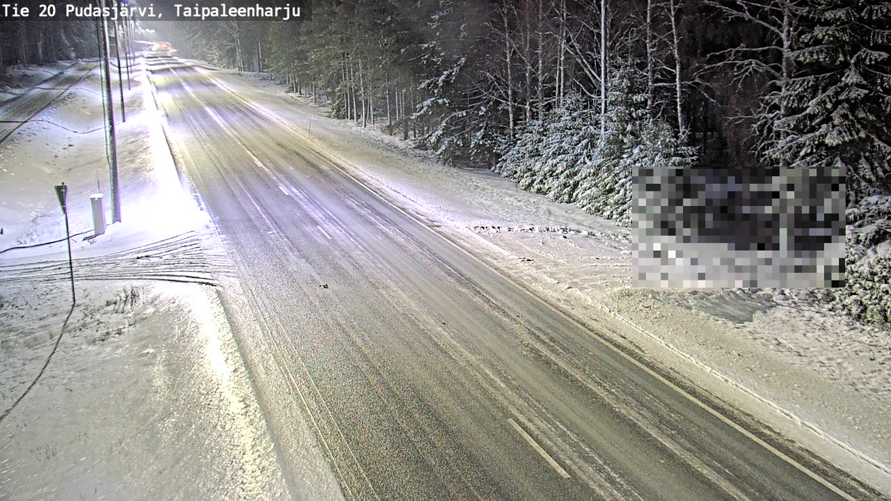 Weather Camera Image Road 20 Pudasjärvi, Taipaleenharju, Pudasjärvi, Pohjois-Pohjanmaa