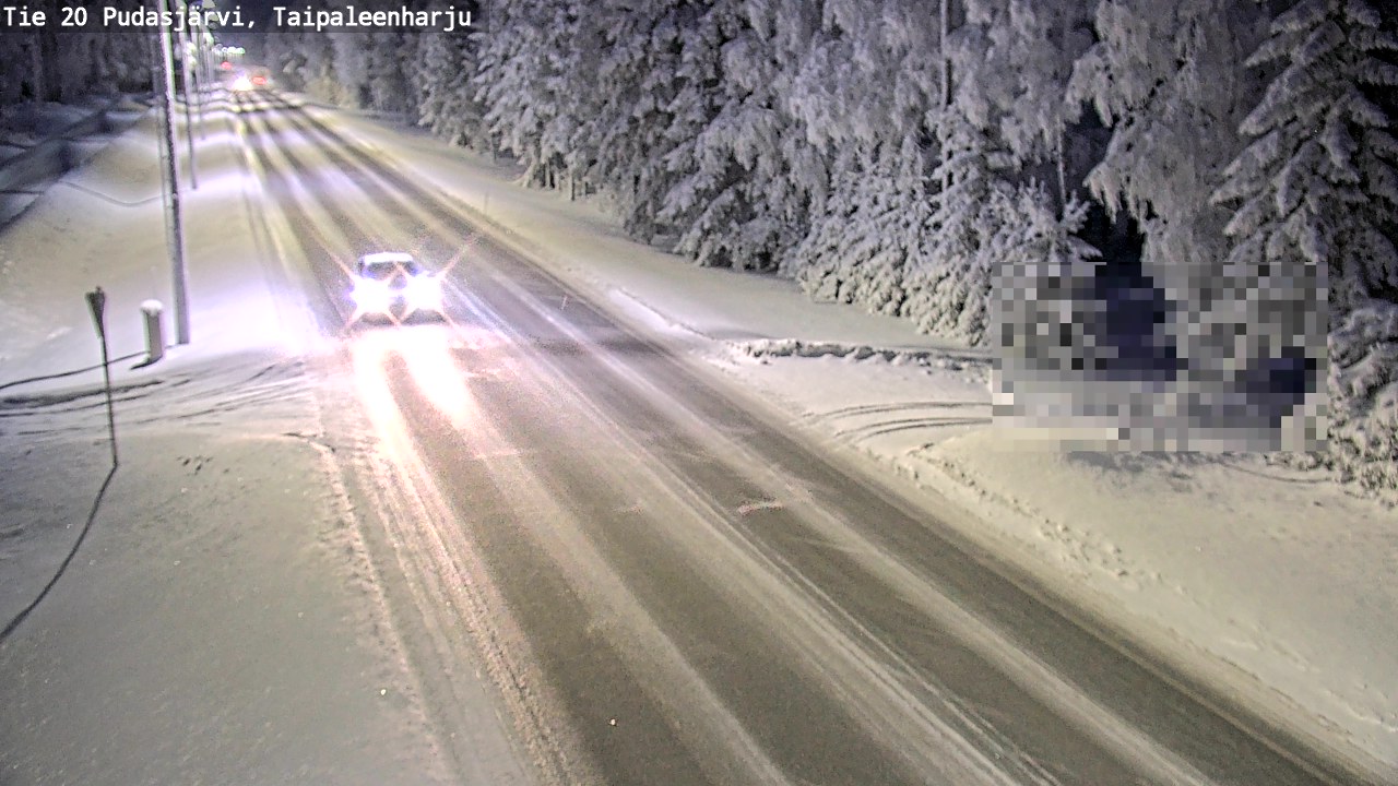 Kelikamerat Kuva Tie 20 Pudasjärvi, Taipaleenharju, Pudasjärvi, Pohjois-Pohjanmaa