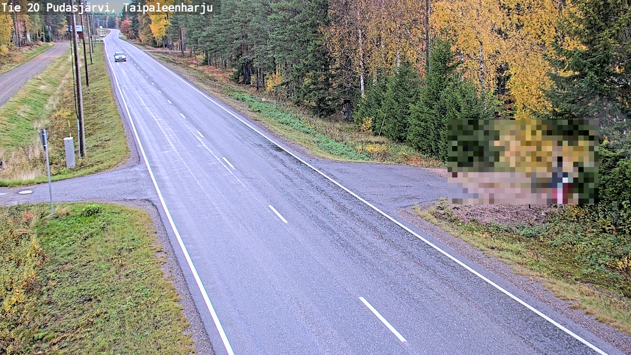 Kelikamerat Kuva Tie 20 Pudasjärvi, Taipaleenharju, Pudasjärvi, Pohjois-Pohjanmaa