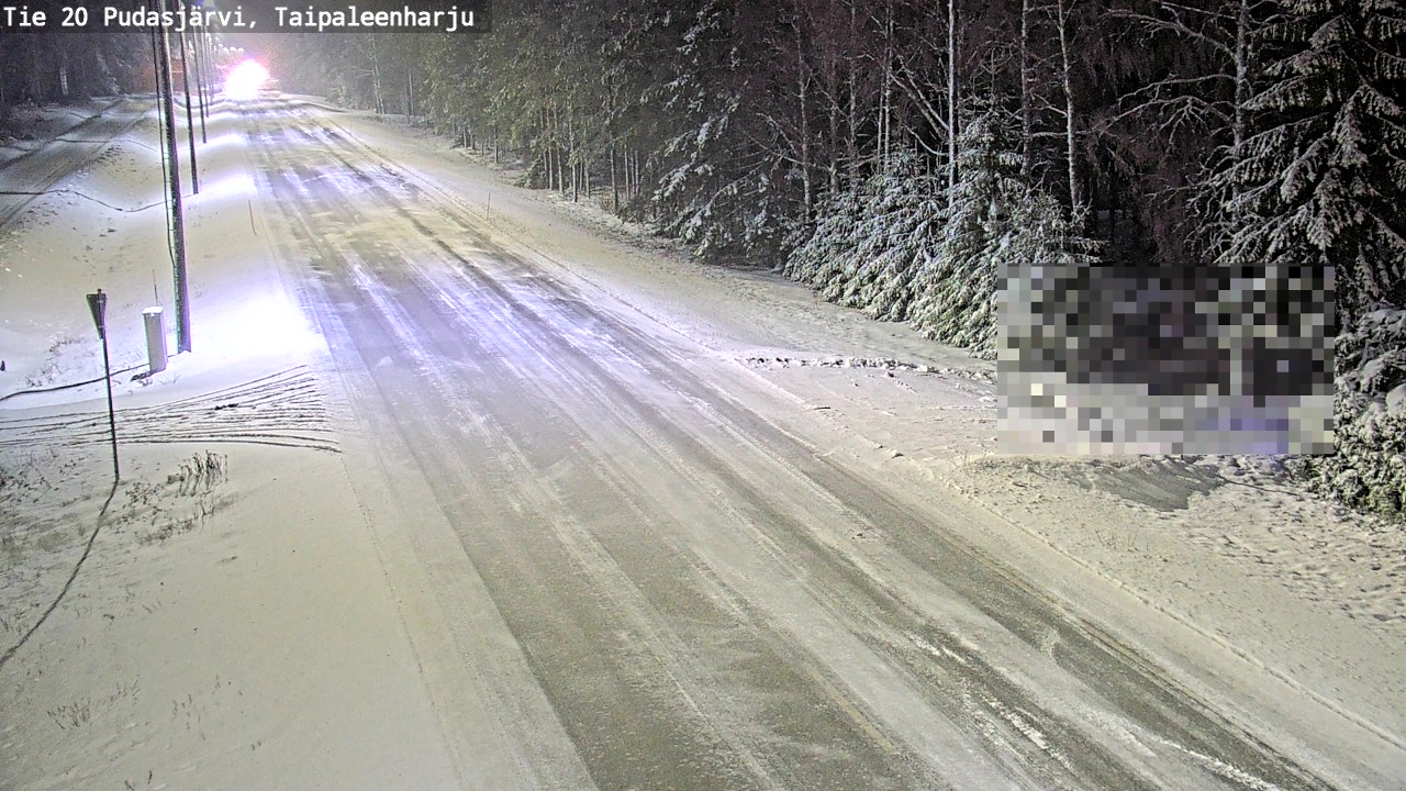 Weather Camera Image Road 20 Pudasjärvi, Taipaleenharju, Pudasjärvi, Pohjois-Pohjanmaa