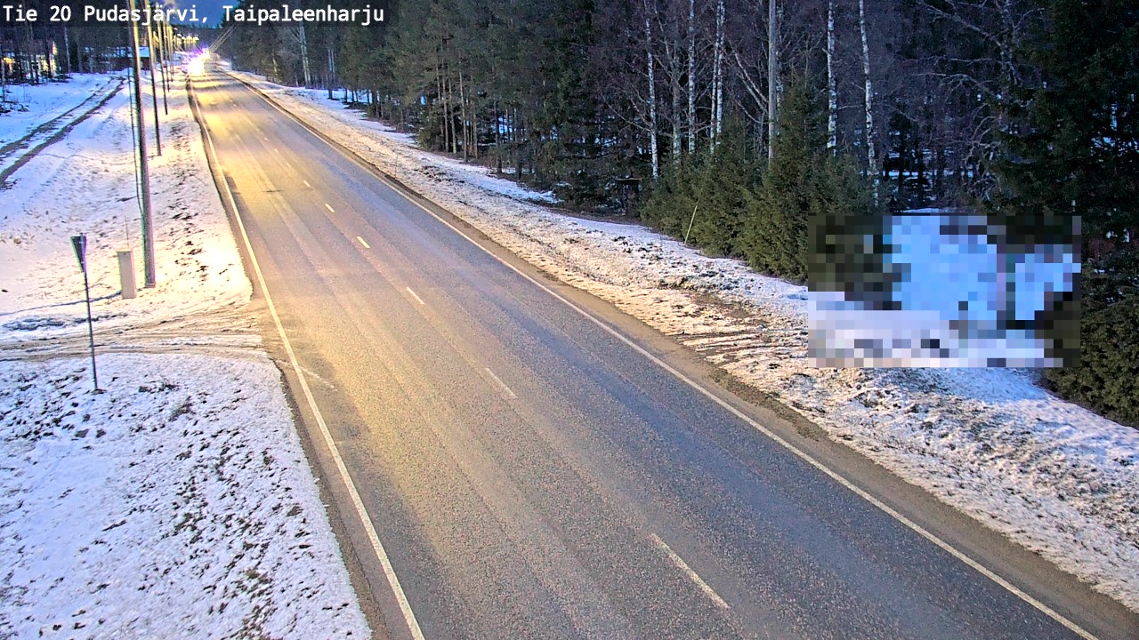 Kelikamerat Kuva Tie 20 Pudasjärvi, Taipaleenharju, Pudasjärvi, Pohjois-Pohjanmaa