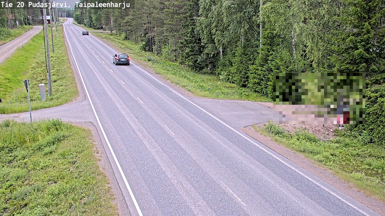 Kelikamerat Kuva Tie 20 Pudasjärvi, Taipaleenharju, Pudasjärvi, Pohjois-Pohjanmaa