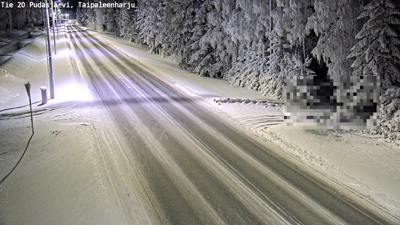 Kelikamerat Kuva Tie 20 Pudasjärvi, Taipaleenharju, Pudasjärvi, Pohjois-Pohjanmaa