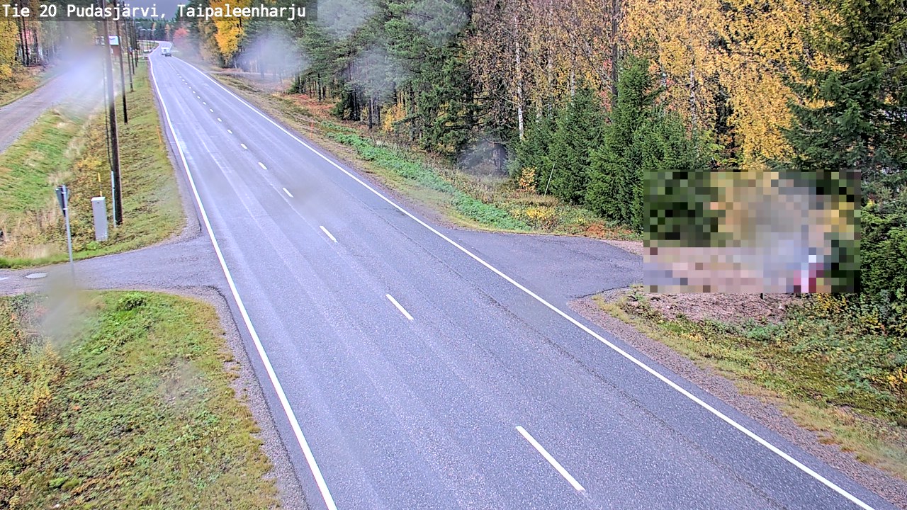 Weather Camera Image Road 20 Pudasjärvi, Taipaleenharju, Pudasjärvi, Pohjois-Pohjanmaa