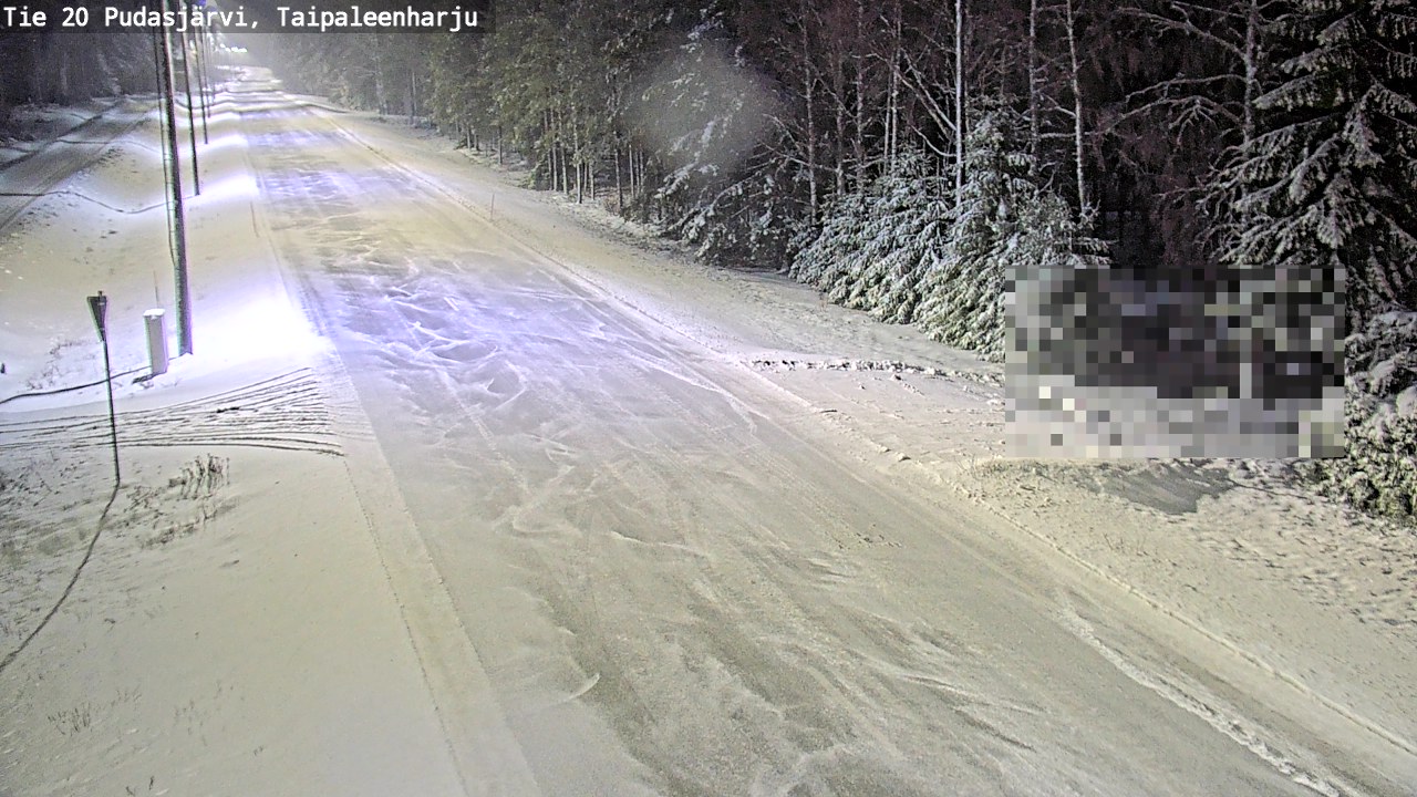 Weather Camera Image Road 20 Pudasjärvi, Taipaleenharju, Pudasjärvi, Pohjois-Pohjanmaa