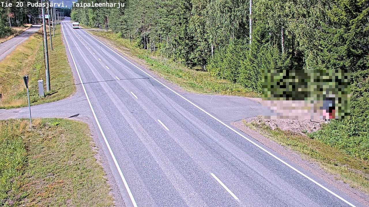 Kelikamerat Kuva Tie 20 Pudasjärvi, Taipaleenharju, Pudasjärvi, Pohjois-Pohjanmaa