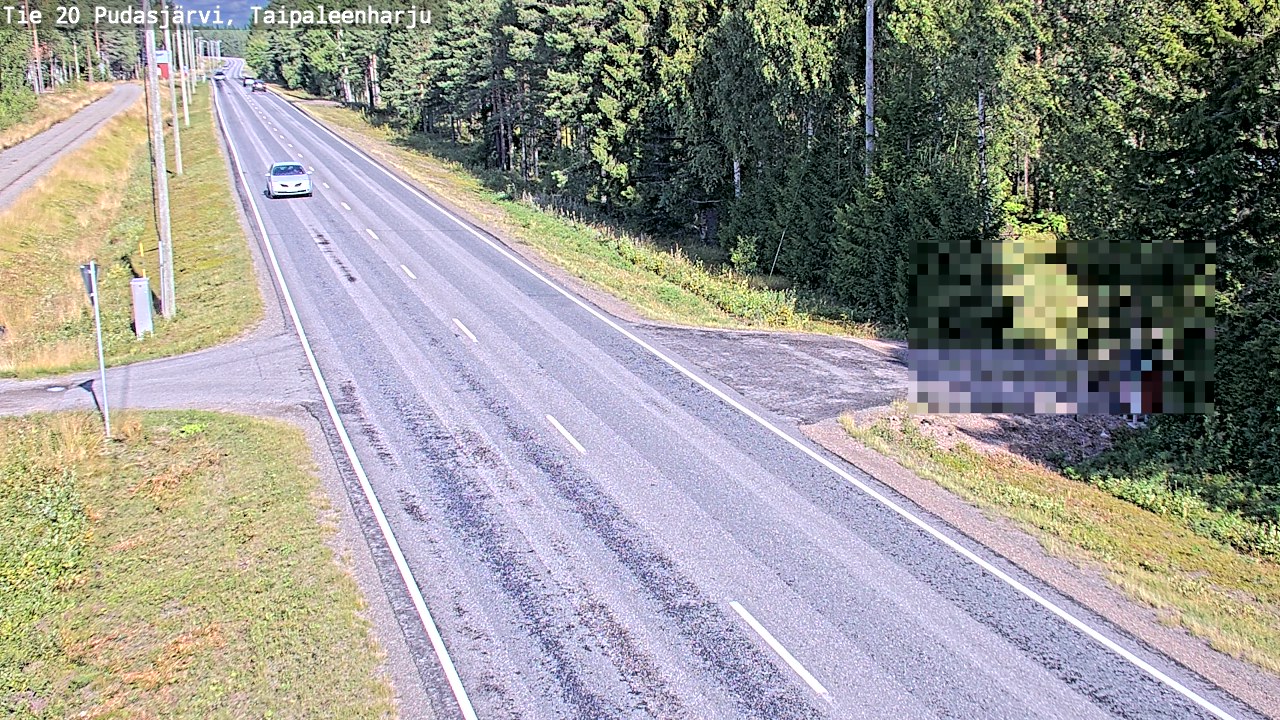 Kelikamerat Kuva Tie 20 Pudasjärvi, Taipaleenharju, Pudasjärvi, Pohjois-Pohjanmaa