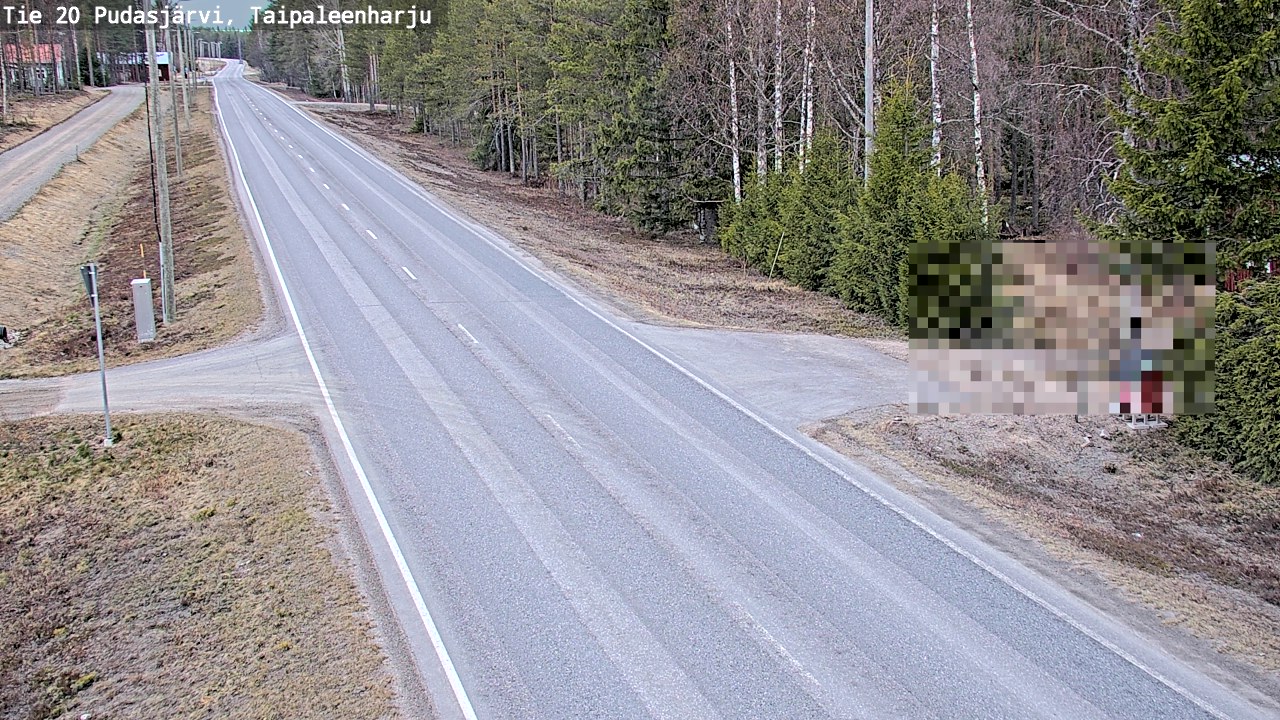 Weather Camera Image Väg 20 Pudasjärvi, Taipaleenharju, Pudasjärvi, Pohjois-Pohjanmaa