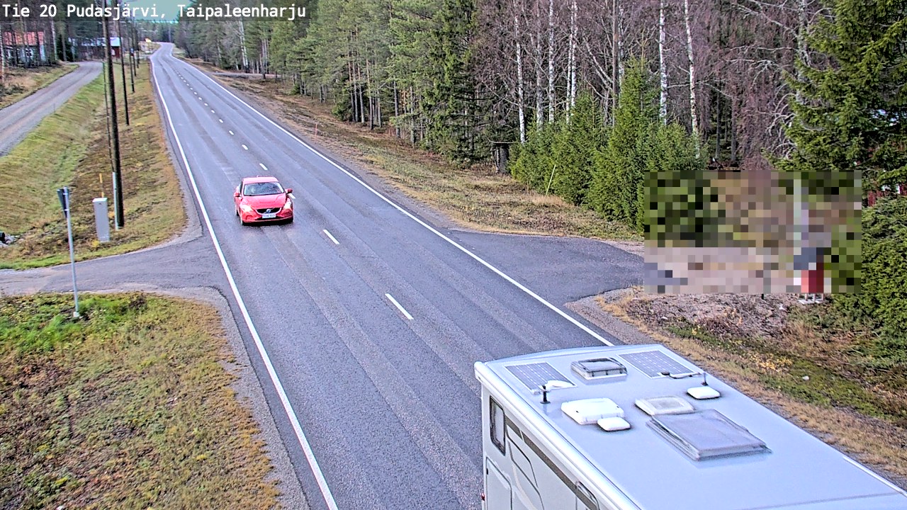 Kelikamerat Kuva Tie 20 Pudasjärvi, Taipaleenharju, Pudasjärvi, Pohjois-Pohjanmaa