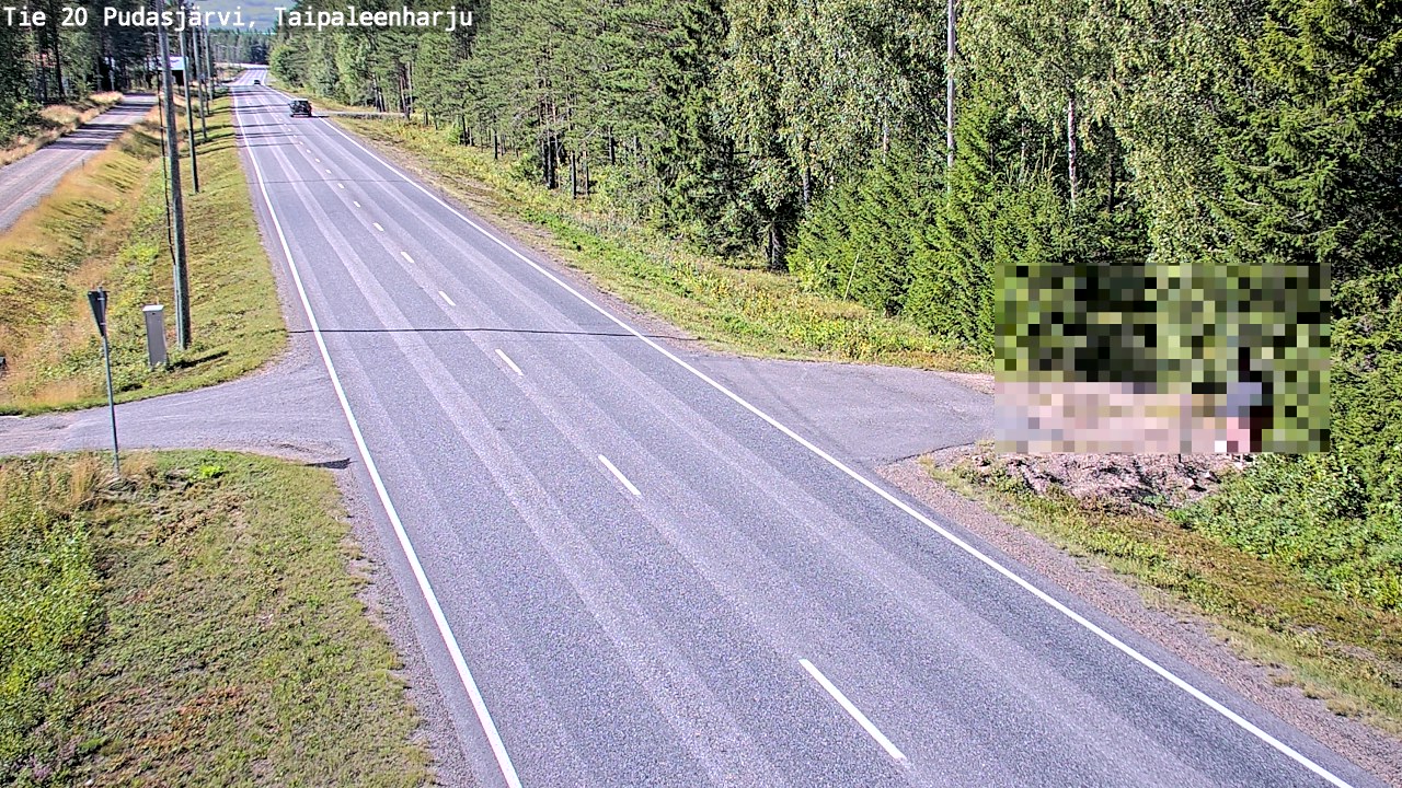 Kelikamerat Kuva Tie 20 Pudasjärvi, Taipaleenharju, Pudasjärvi, Pohjois-Pohjanmaa