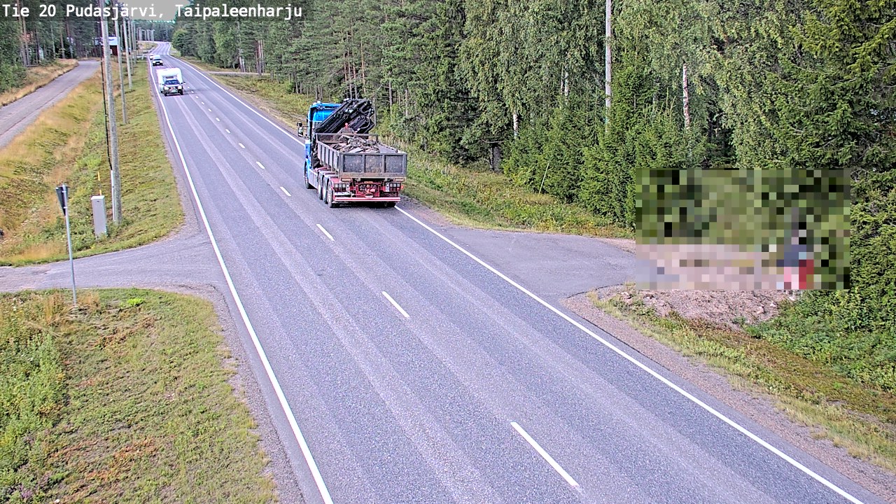 Kelikamerat Kuva Tie 20 Pudasjärvi, Taipaleenharju, Pudasjärvi, Pohjois-Pohjanmaa