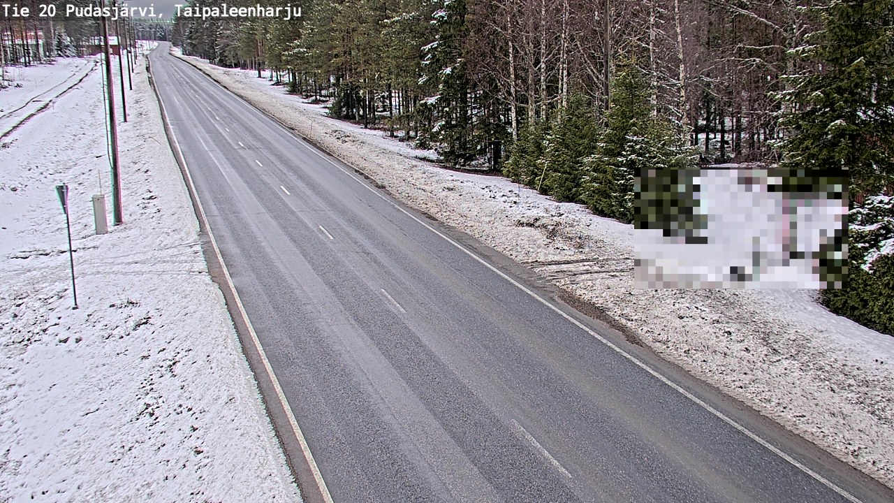 Kelikamerat Kuva Tie 20 Pudasjärvi, Taipaleenharju, Pudasjärvi, Pohjois-Pohjanmaa