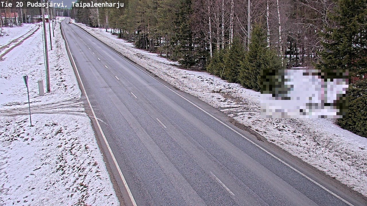 Kelikamerat Kuva Tie 20 Pudasjärvi, Taipaleenharju, Pudasjärvi, Pohjois-Pohjanmaa