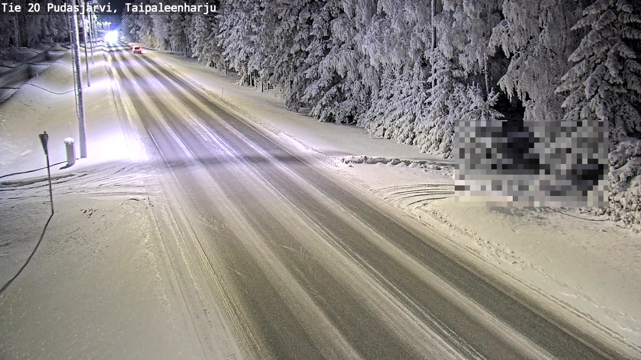 Kelikamerat Kuva Tie 20 Pudasjärvi, Taipaleenharju, Pudasjärvi, Pohjois-Pohjanmaa