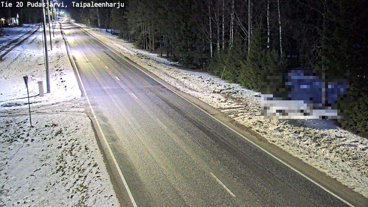 Kelikamerat Kuva Tie 20 Pudasjärvi, Taipaleenharju, Pudasjärvi, Pohjois-Pohjanmaa