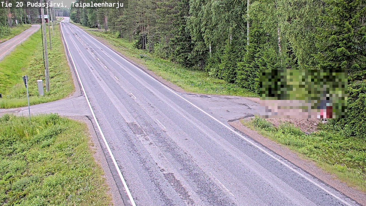 Kelikamerat Kuva Tie 20 Pudasjärvi, Taipaleenharju, Pudasjärvi, Pohjois-Pohjanmaa