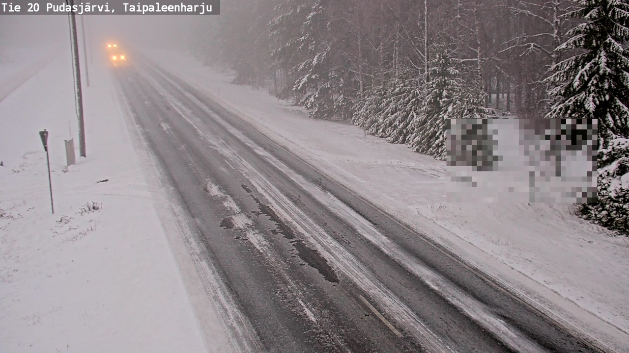 Weather Camera Image Road 20 Pudasjärvi, Taipaleenharju, Pudasjärvi, Pohjois-Pohjanmaa