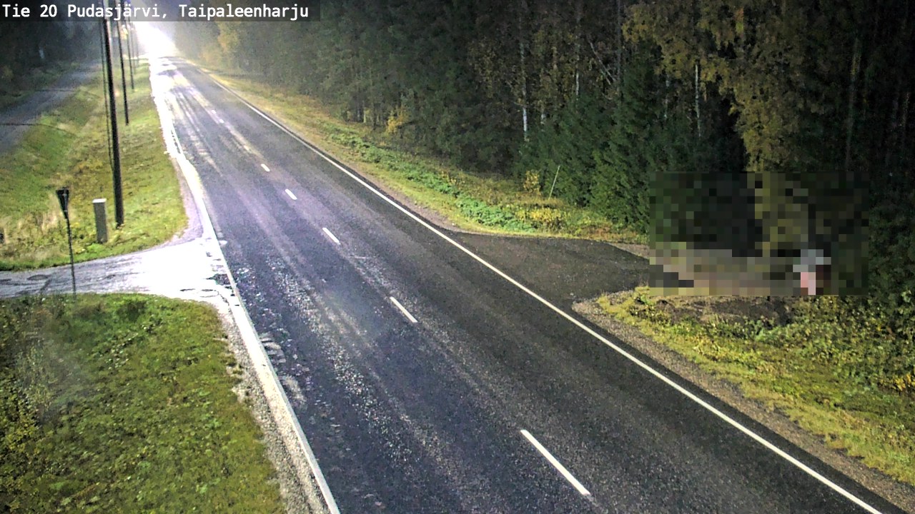 Kelikamerat Kuva Tie 20 Pudasjärvi, Taipaleenharju, Pudasjärvi, Pohjois-Pohjanmaa