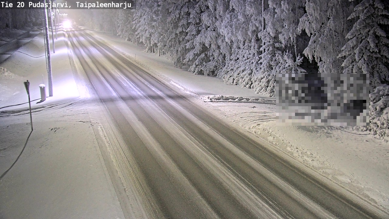 Weather Camera Image Road 20 Pudasjärvi, Taipaleenharju, Pudasjärvi, Pohjois-Pohjanmaa