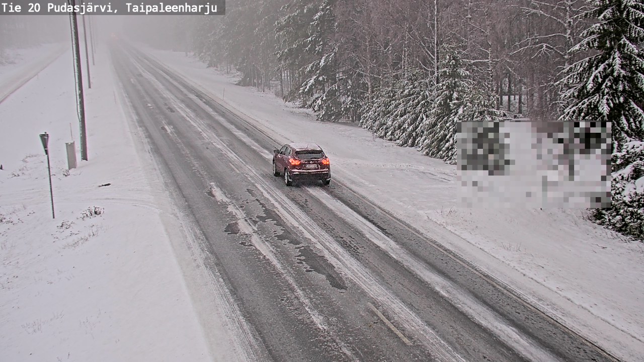 Weather Camera Image Road 20 Pudasjärvi, Taipaleenharju, Pudasjärvi, Pohjois-Pohjanmaa