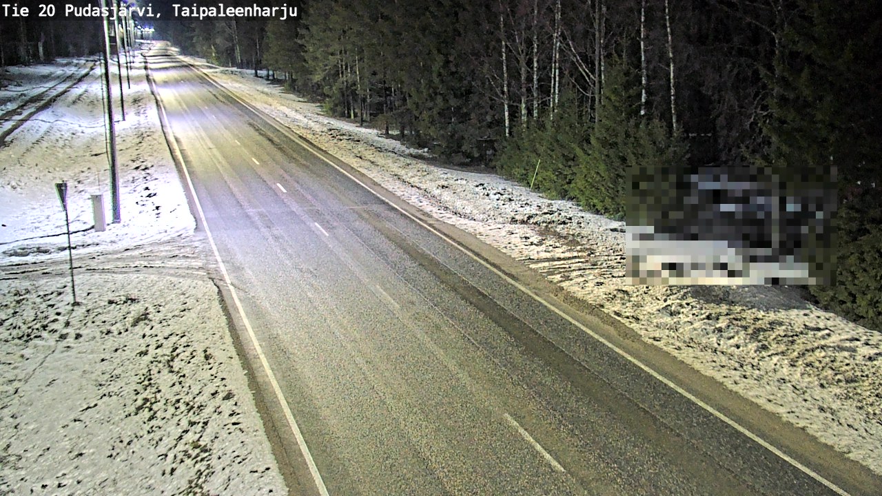 Kelikamerat Kuva Tie 20 Pudasjärvi, Taipaleenharju, Pudasjärvi, Pohjois-Pohjanmaa