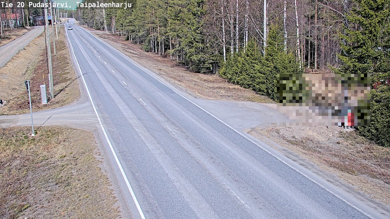 Weather Camera Image Road 20 Pudasjärvi, Taipaleenharju, Pudasjärvi, Pohjois-Pohjanmaa