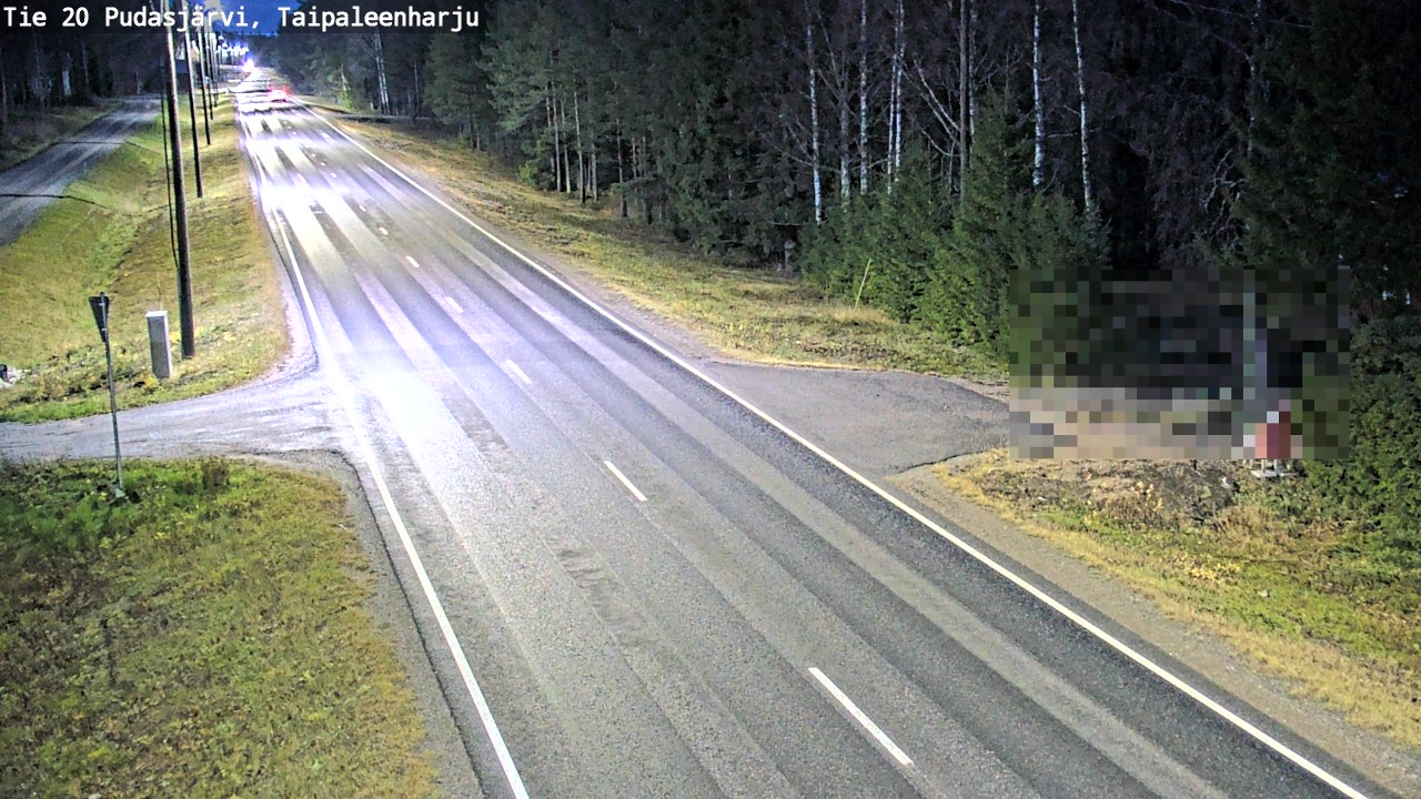 Kelikamerat Kuva Tie 20 Pudasjärvi, Taipaleenharju, Pudasjärvi, Pohjois-Pohjanmaa