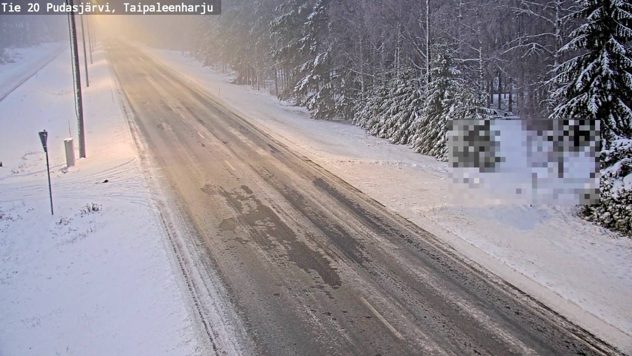 Weather Camera Image Road 20 Pudasjärvi, Taipaleenharju, Pudasjärvi, Pohjois-Pohjanmaa