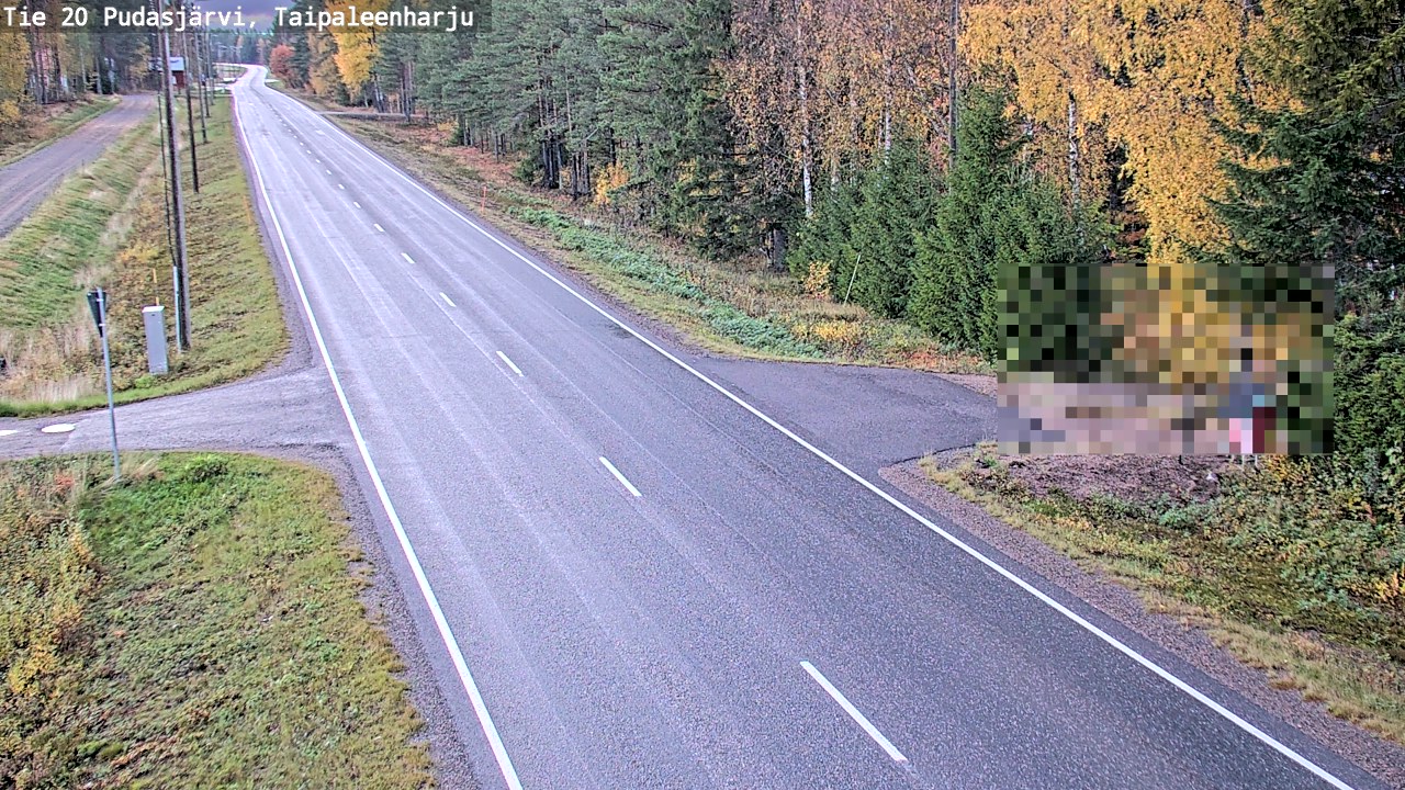 Kelikamerat Kuva Tie 20 Pudasjärvi, Taipaleenharju, Pudasjärvi, Pohjois-Pohjanmaa