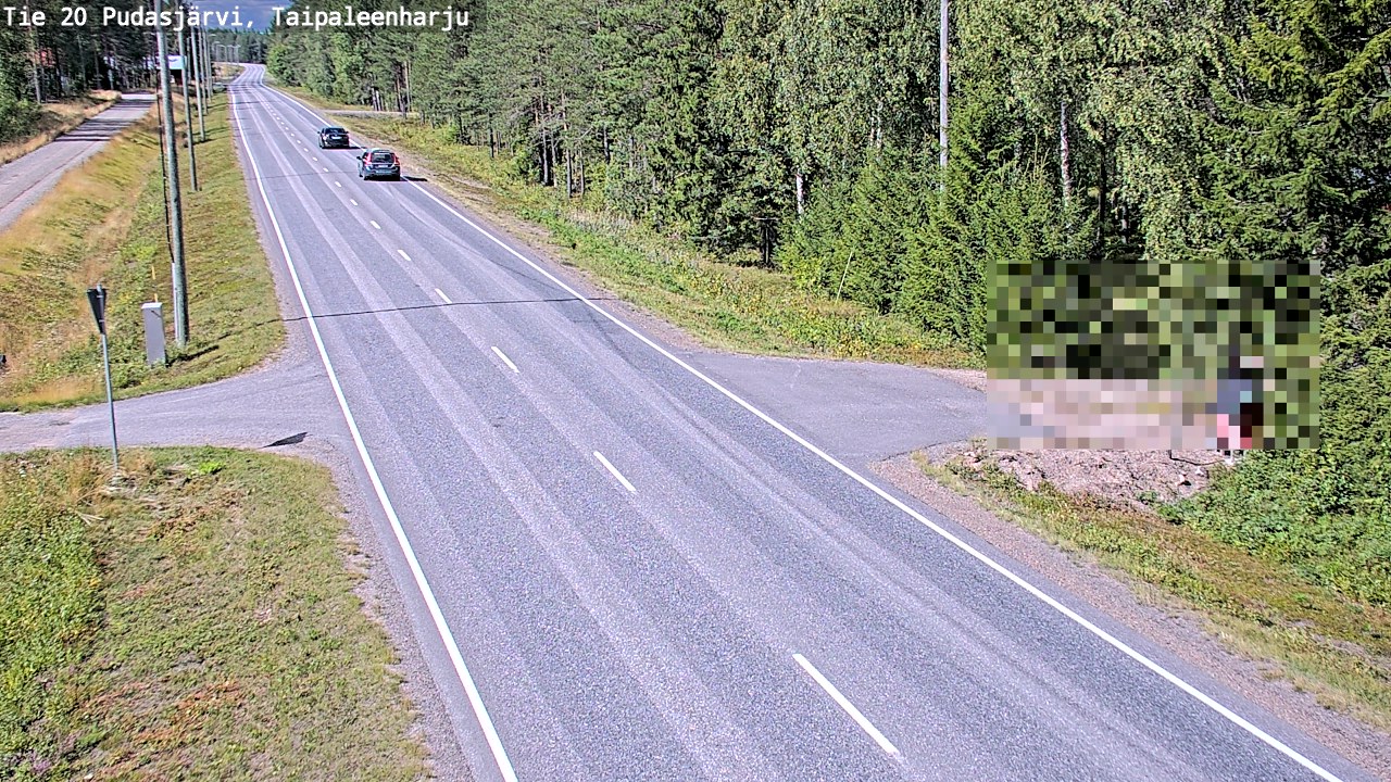 Kelikamerat Kuva Tie 20 Pudasjärvi, Taipaleenharju, Pudasjärvi, Pohjois-Pohjanmaa