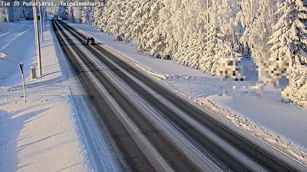 Kelikamerat Kuva Tie 20 Pudasjärvi, Taipaleenharju, Pudasjärvi, Pohjois-Pohjanmaa