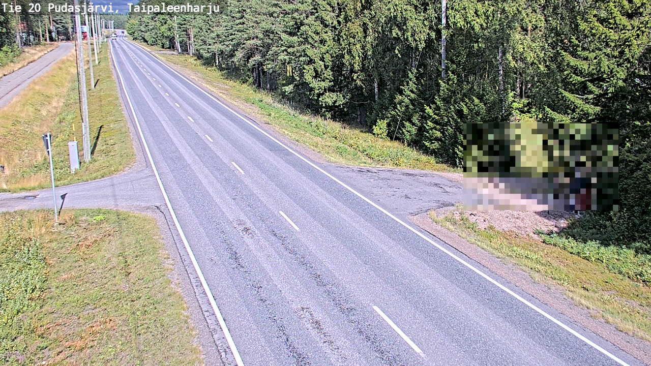 Kelikamerat Kuva Tie 20 Pudasjärvi, Taipaleenharju, Pudasjärvi, Pohjois-Pohjanmaa