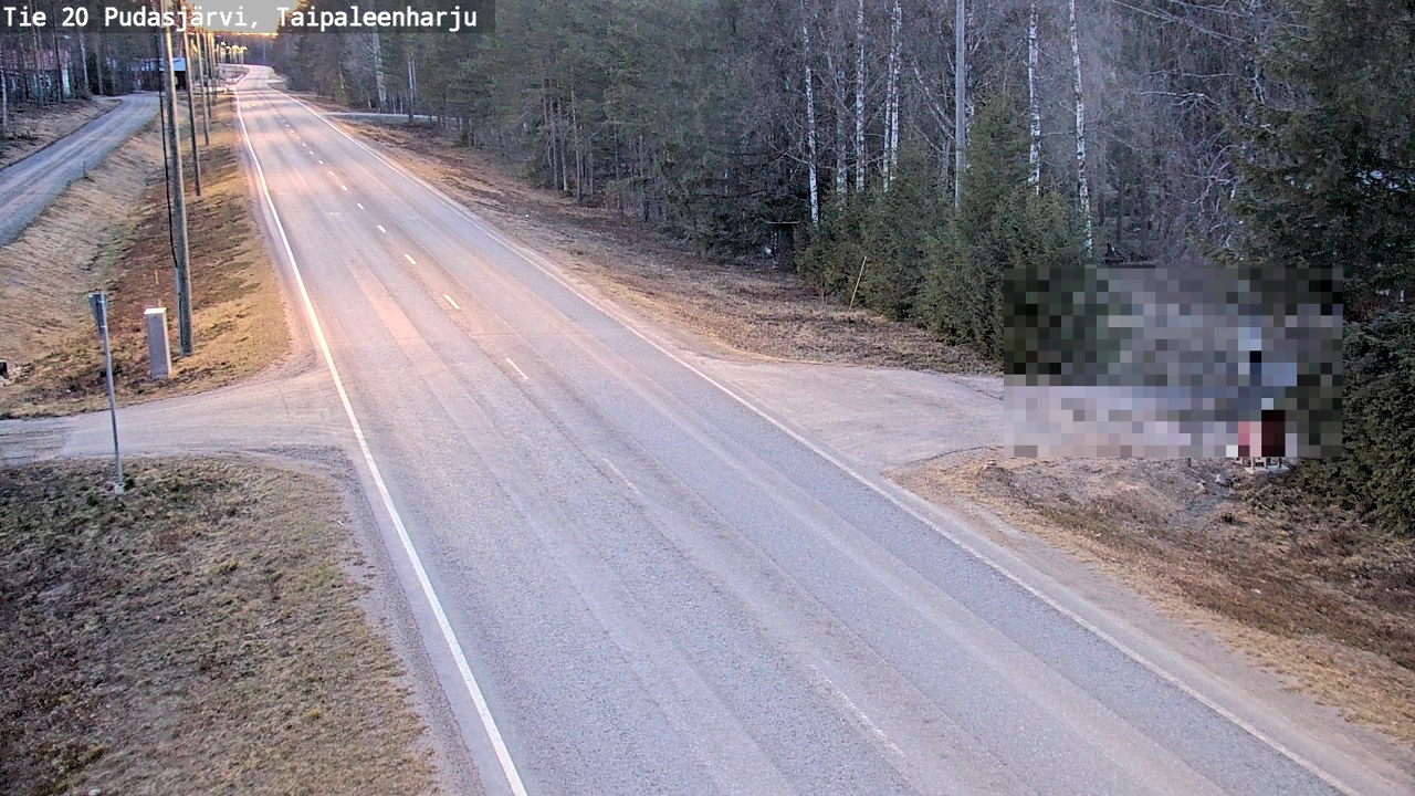 Weather Camera Image Road 20 Pudasjärvi, Taipaleenharju, Pudasjärvi, Pohjois-Pohjanmaa