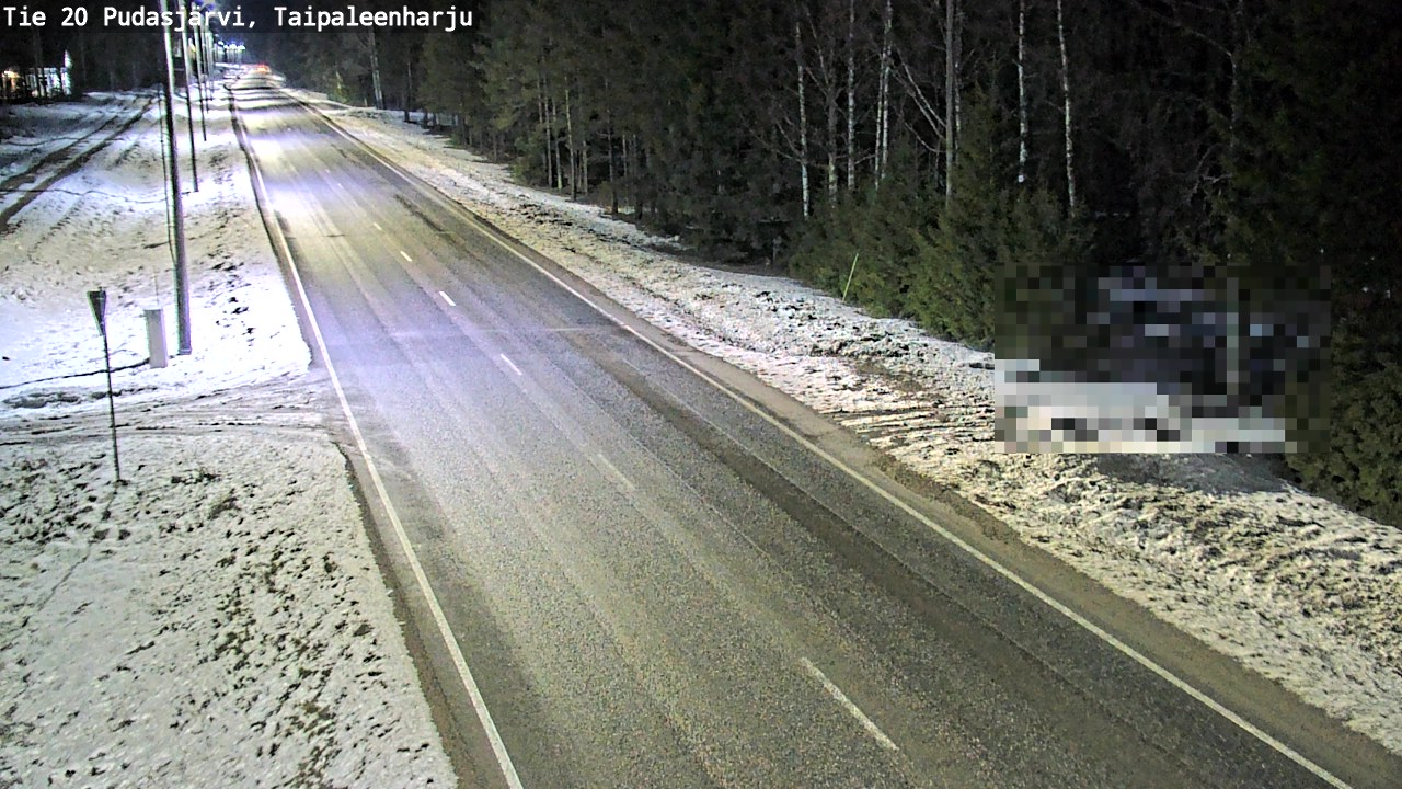 Kelikamerat Kuva Tie 20 Pudasjärvi, Taipaleenharju, Pudasjärvi, Pohjois-Pohjanmaa