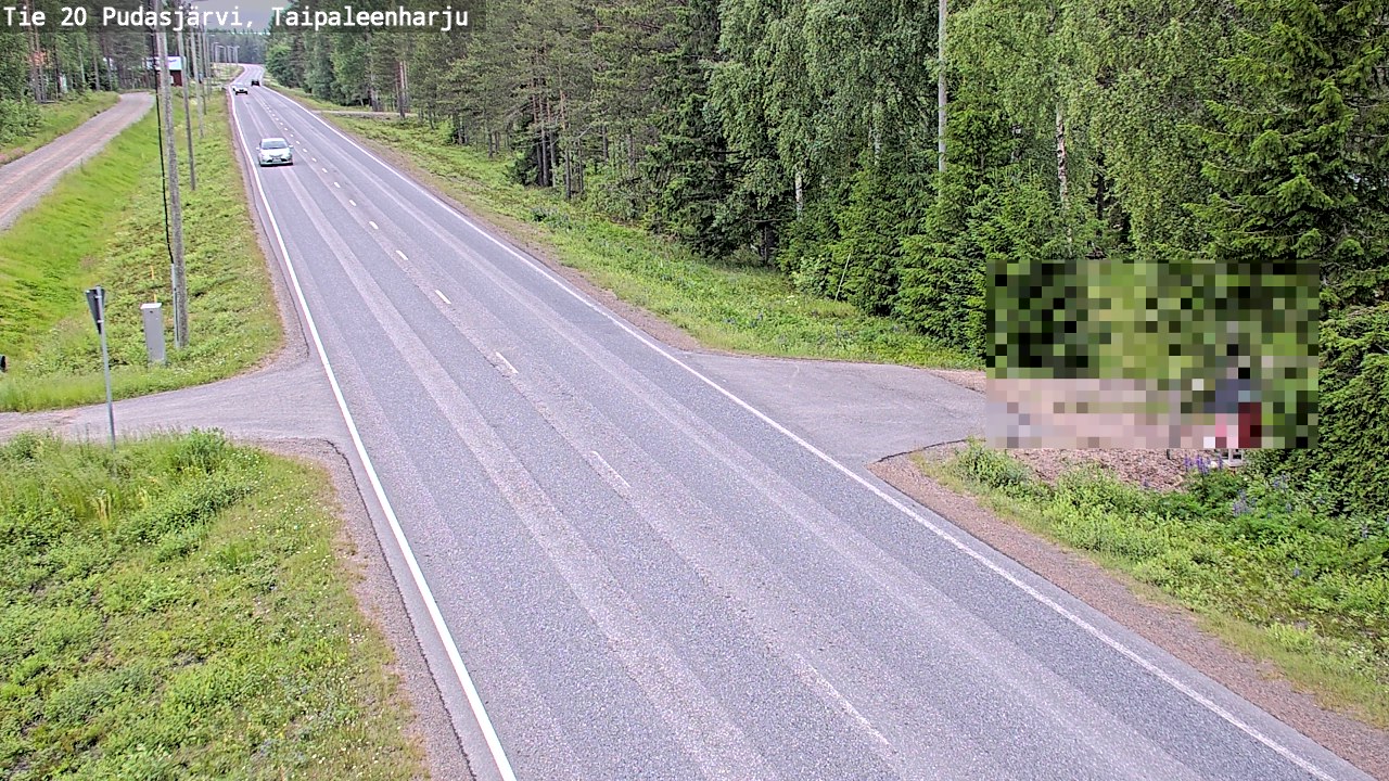 Kelikamerat Kuva Tie 20 Pudasjärvi, Taipaleenharju, Pudasjärvi, Pohjois-Pohjanmaa