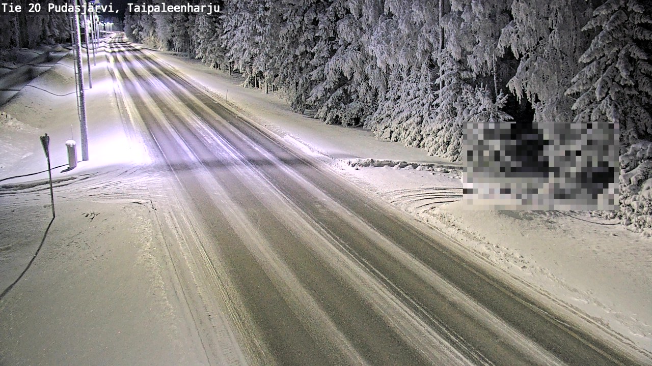 Kelikamerat Kuva Tie 20 Pudasjärvi, Taipaleenharju, Pudasjärvi, Pohjois-Pohjanmaa