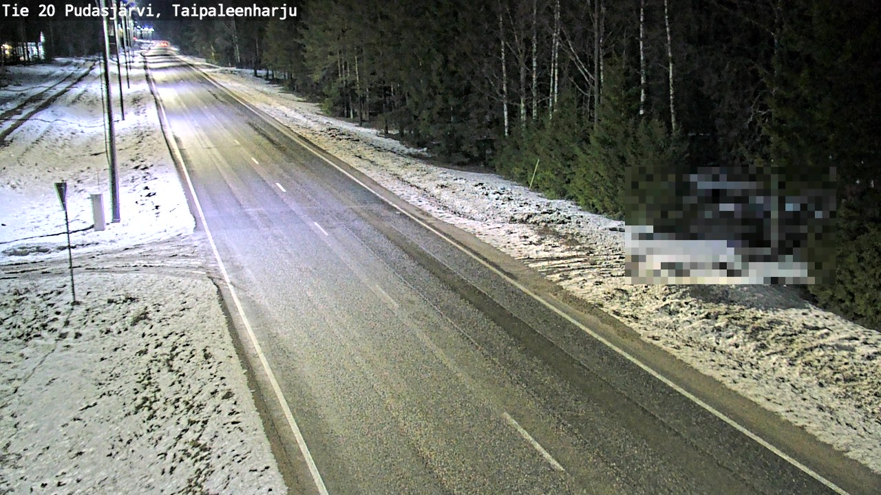 Kelikamerat Kuva Tie 20 Pudasjärvi, Taipaleenharju, Pudasjärvi, Pohjois-Pohjanmaa