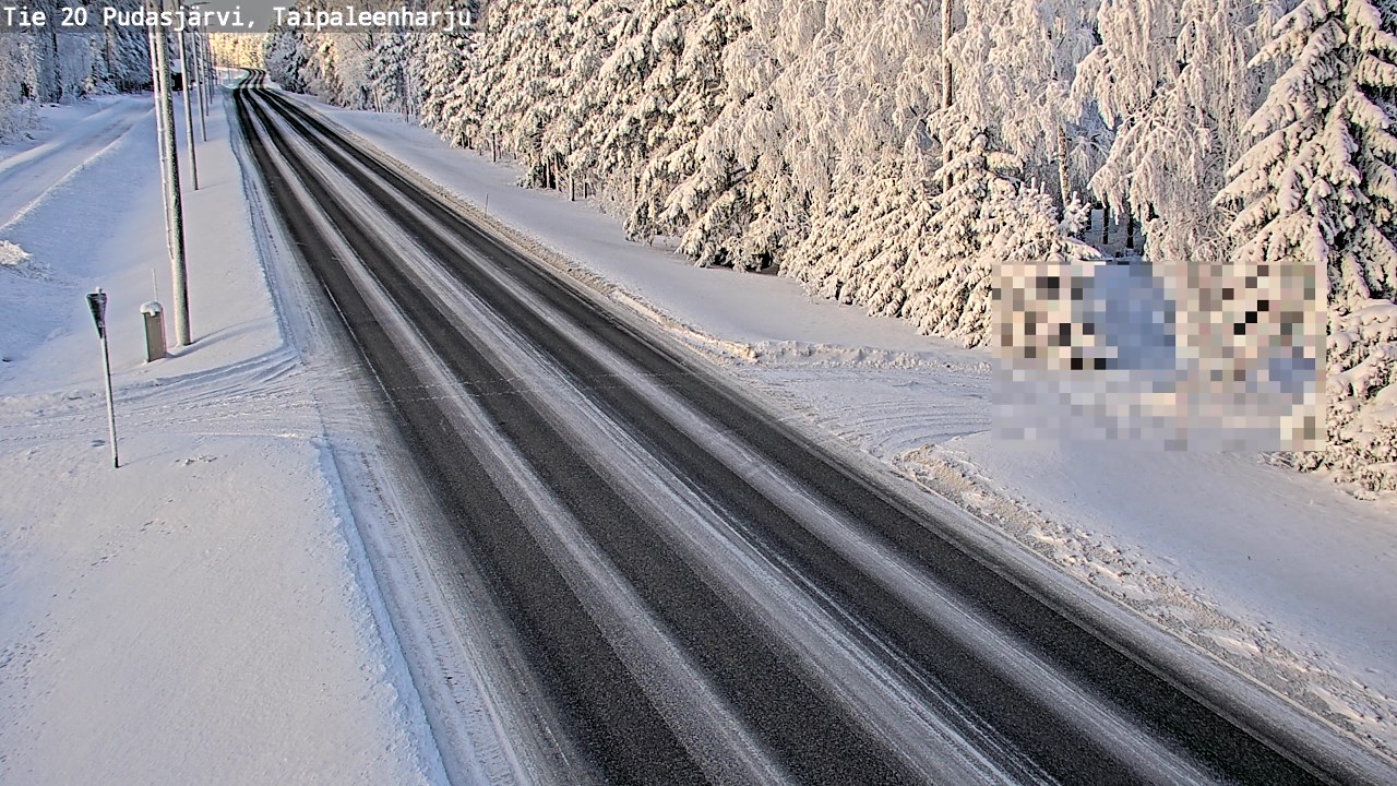 Kelikamerat Kuva Tie 20 Pudasjärvi, Taipaleenharju, Pudasjärvi, Pohjois-Pohjanmaa