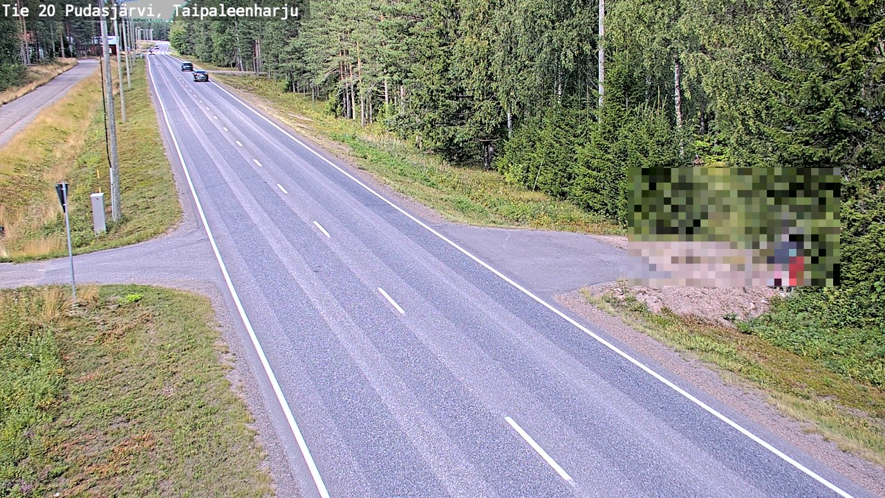 Weather Camera Image Väg 20 Pudasjärvi, Taipaleenharju, Pudasjärvi, Pohjois-Pohjanmaa