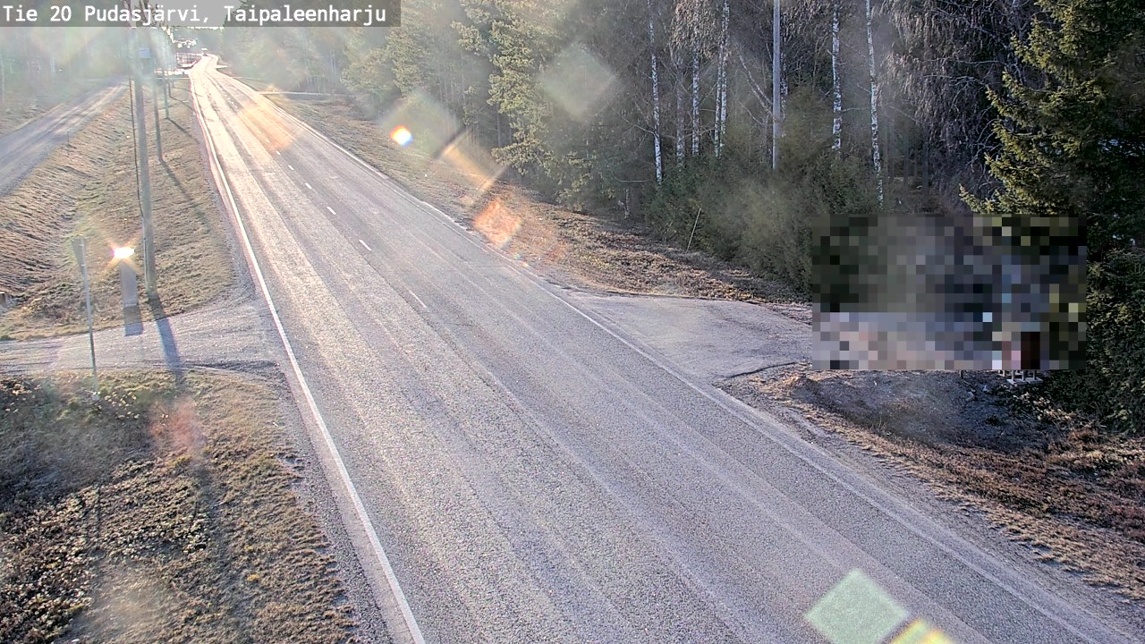 Weather Camera Image Road 20 Pudasjärvi, Taipaleenharju, Pudasjärvi, Pohjois-Pohjanmaa