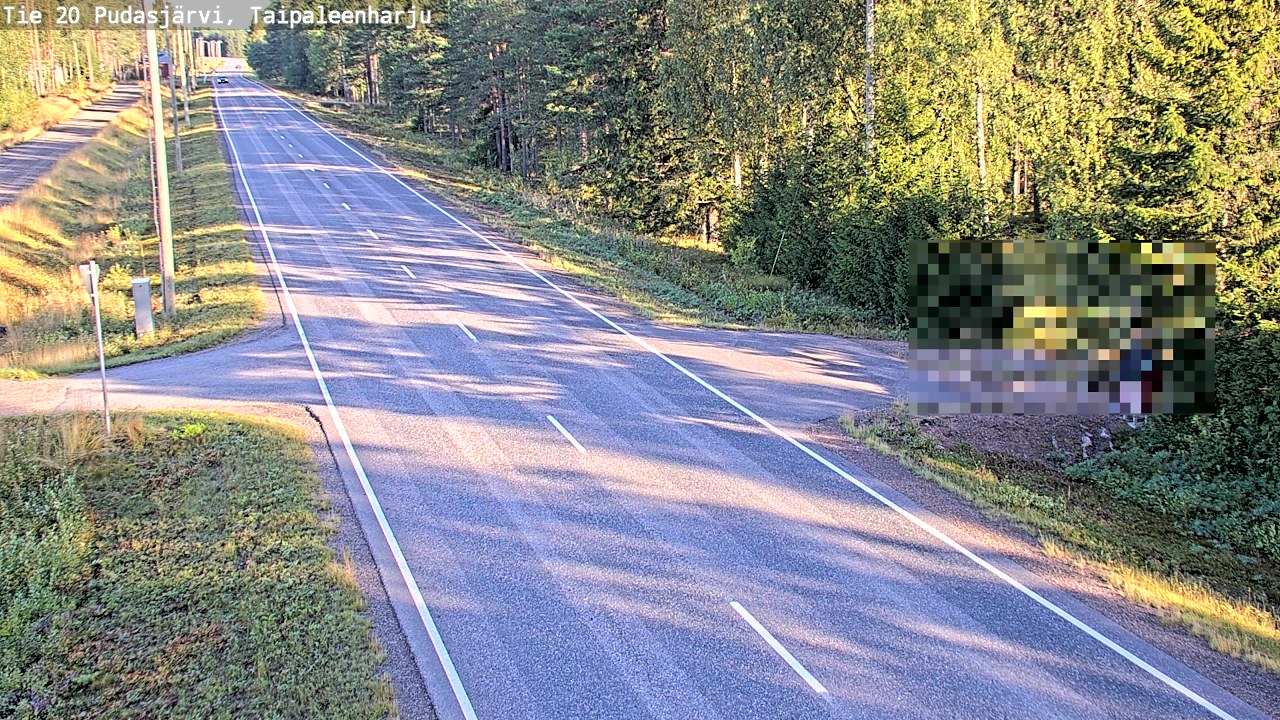Weather Camera Image Väg 20 Pudasjärvi, Taipaleenharju, Pudasjärvi, Pohjois-Pohjanmaa