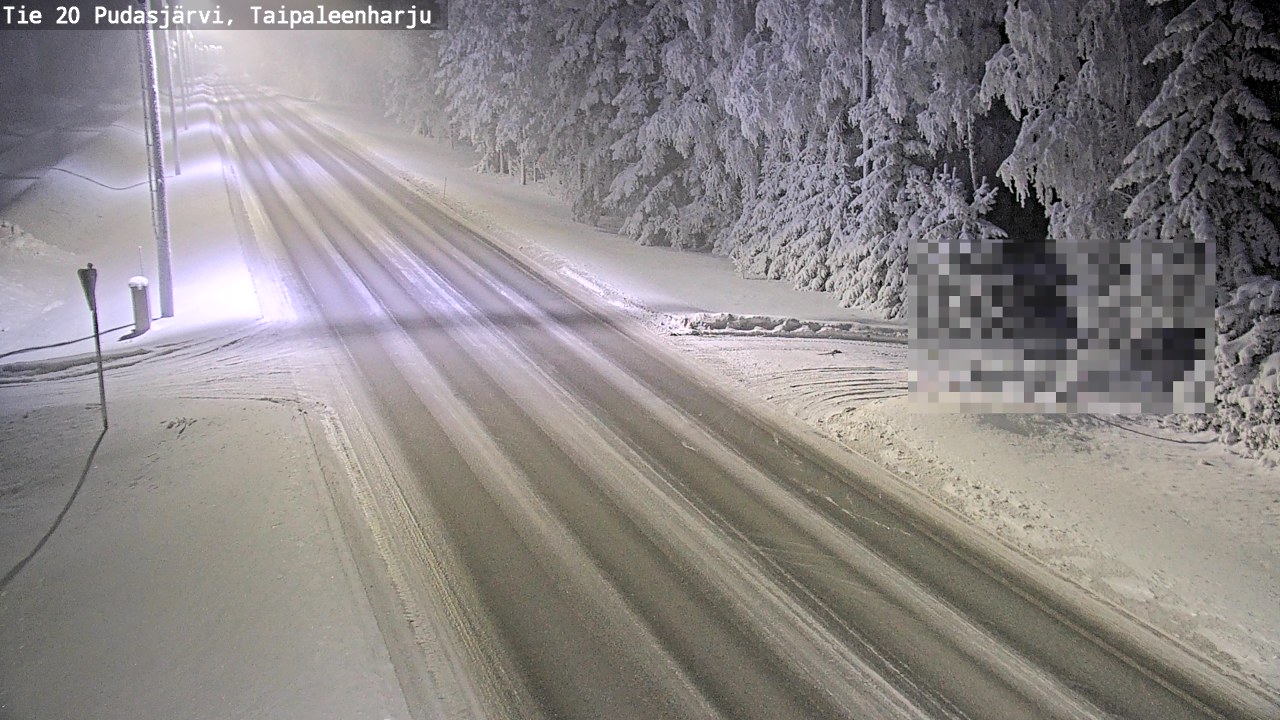 Weather Camera Image Väg 20 Pudasjärvi, Taipaleenharju, Pudasjärvi, Pohjois-Pohjanmaa