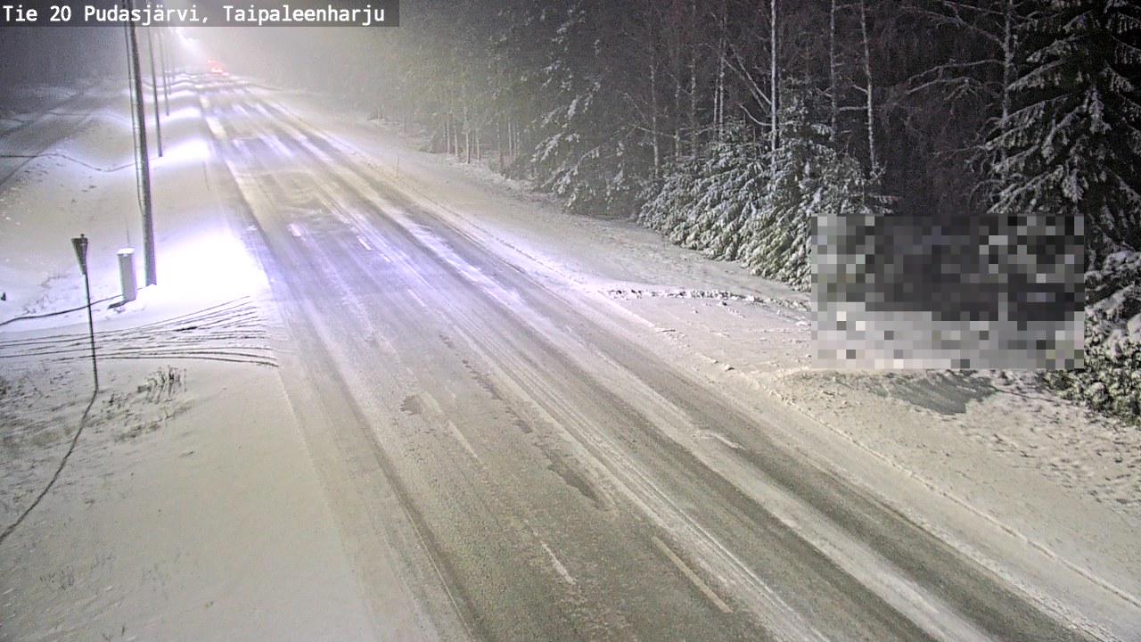 Weather Camera Image Road 20 Pudasjärvi, Taipaleenharju, Pudasjärvi, Pohjois-Pohjanmaa