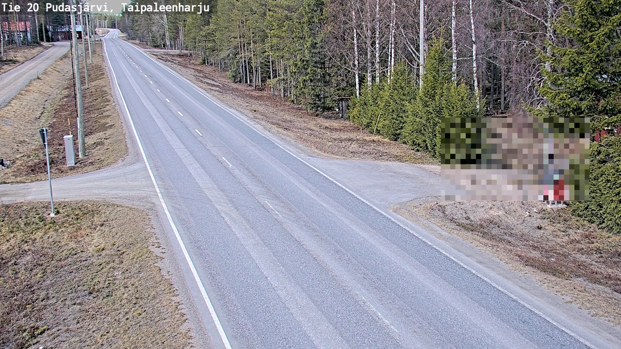 Weather Camera Image Road 20 Pudasjärvi, Taipaleenharju, Pudasjärvi, Pohjois-Pohjanmaa