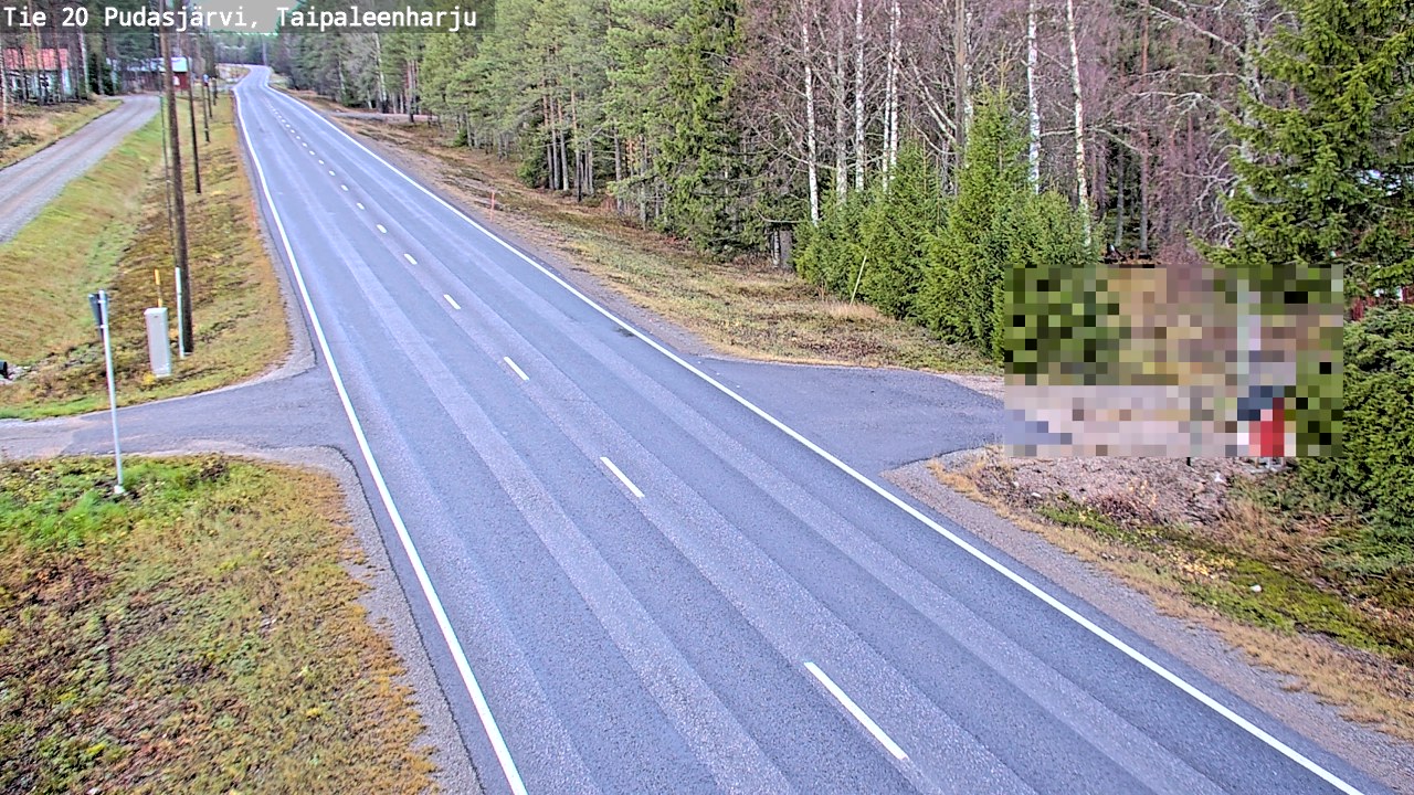 Kelikamerat Kuva Tie 20 Pudasjärvi, Taipaleenharju, Pudasjärvi, Pohjois-Pohjanmaa