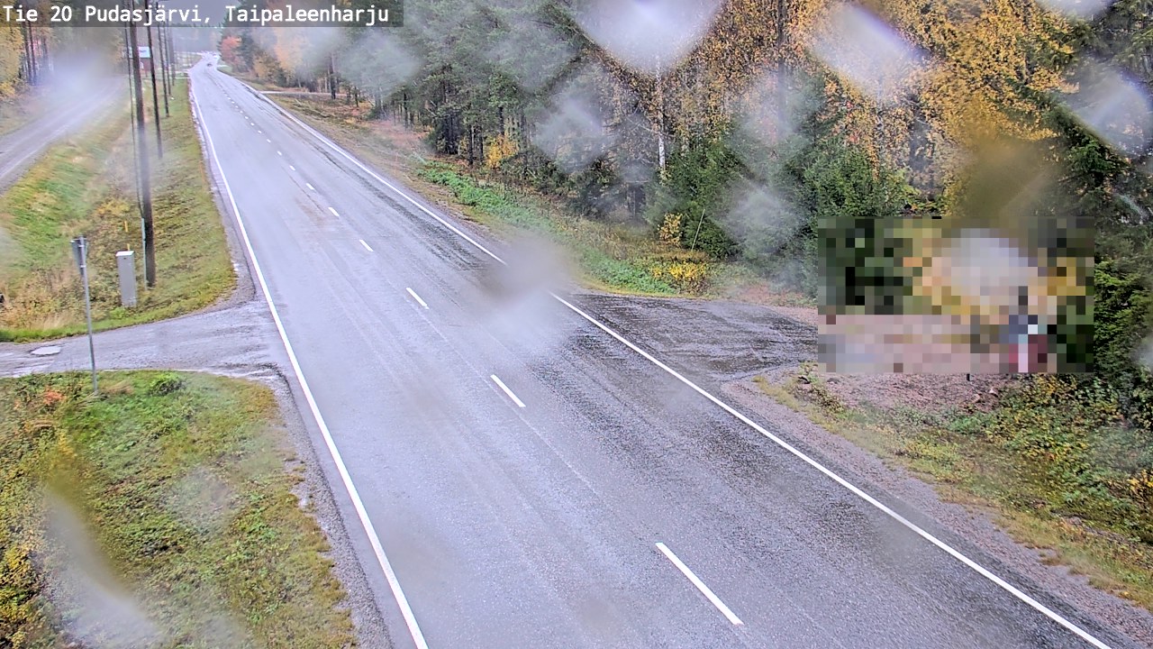 Weather Camera Image Väg 20 Pudasjärvi, Taipaleenharju, Pudasjärvi, Pohjois-Pohjanmaa
