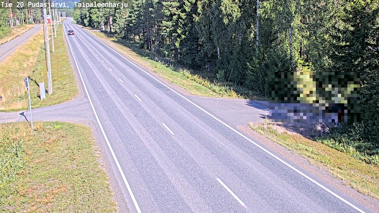 Weather Camera Image Väg 20 Pudasjärvi, Taipaleenharju, Pudasjärvi, Pohjois-Pohjanmaa