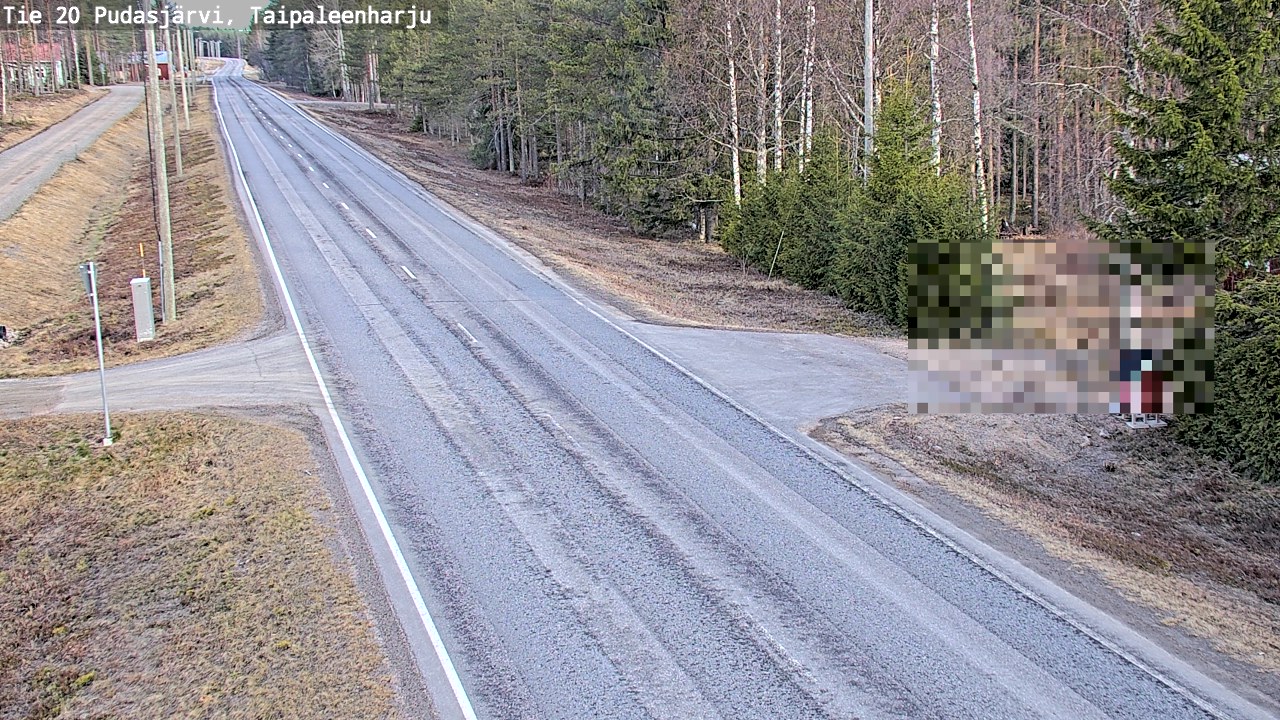 Weather Camera Image Road 20 Pudasjärvi, Taipaleenharju, Pudasjärvi, Pohjois-Pohjanmaa