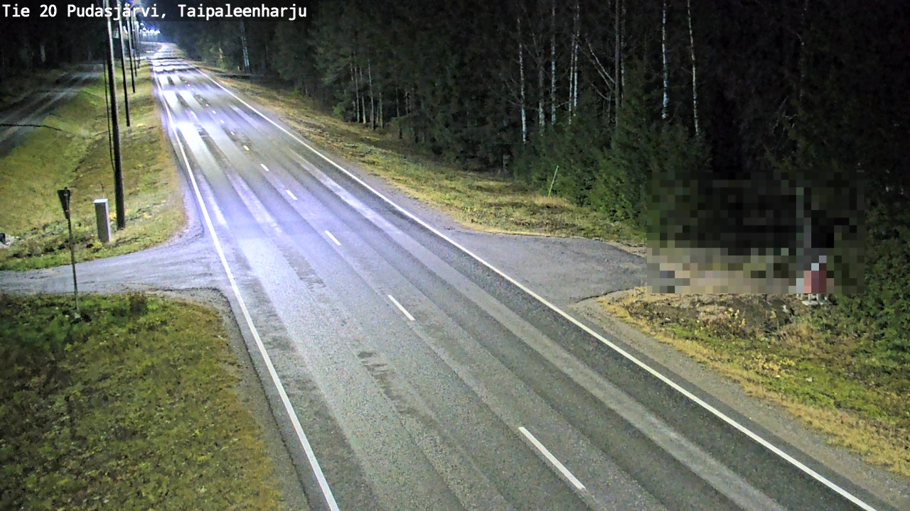 Kelikamerat Kuva Tie 20 Pudasjärvi, Taipaleenharju, Pudasjärvi, Pohjois-Pohjanmaa