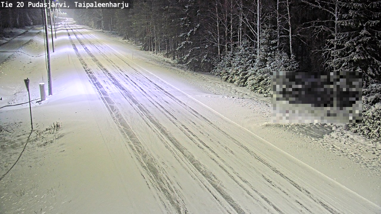 Kelikamerat Kuva Tie 20 Pudasjärvi, Taipaleenharju, Pudasjärvi, Pohjois-Pohjanmaa